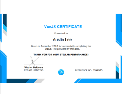 Personal certification Imagee